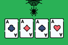 Spider (quatre jeux de cartes)